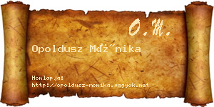 Opoldusz Mónika névjegykártya